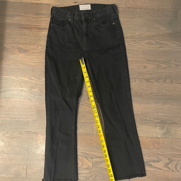 Everlane High Rise Kick Crop Black Jeans - Picture 6 of 8